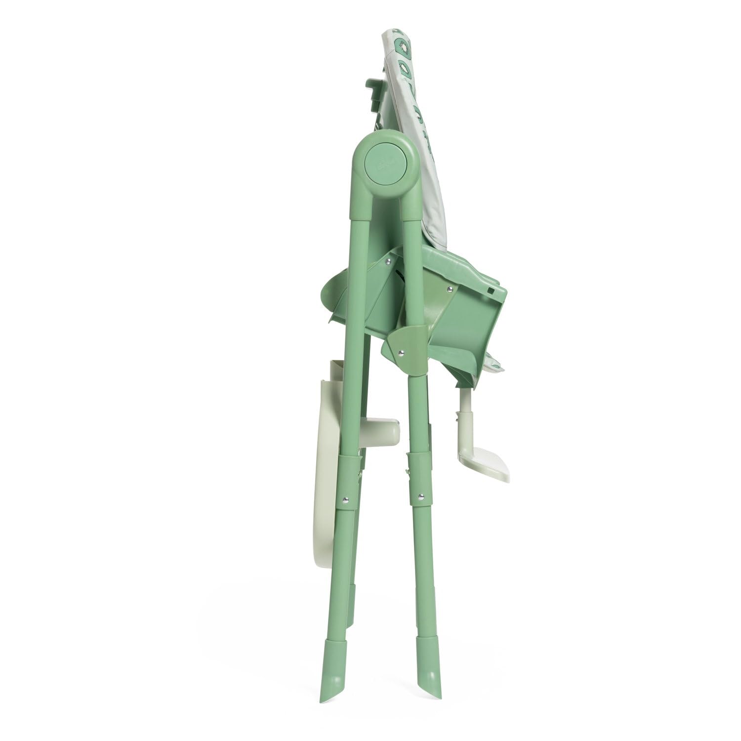 Chicco Polly Essential Seggiolone Pappa Evolutivo per Bambini da 0 Mesi a 15 KG, Reclinabile in 3 posizioni, 7 Livelli di altezza, Chiusura Compatta, Tessuto in poliestere riciclato, Verde