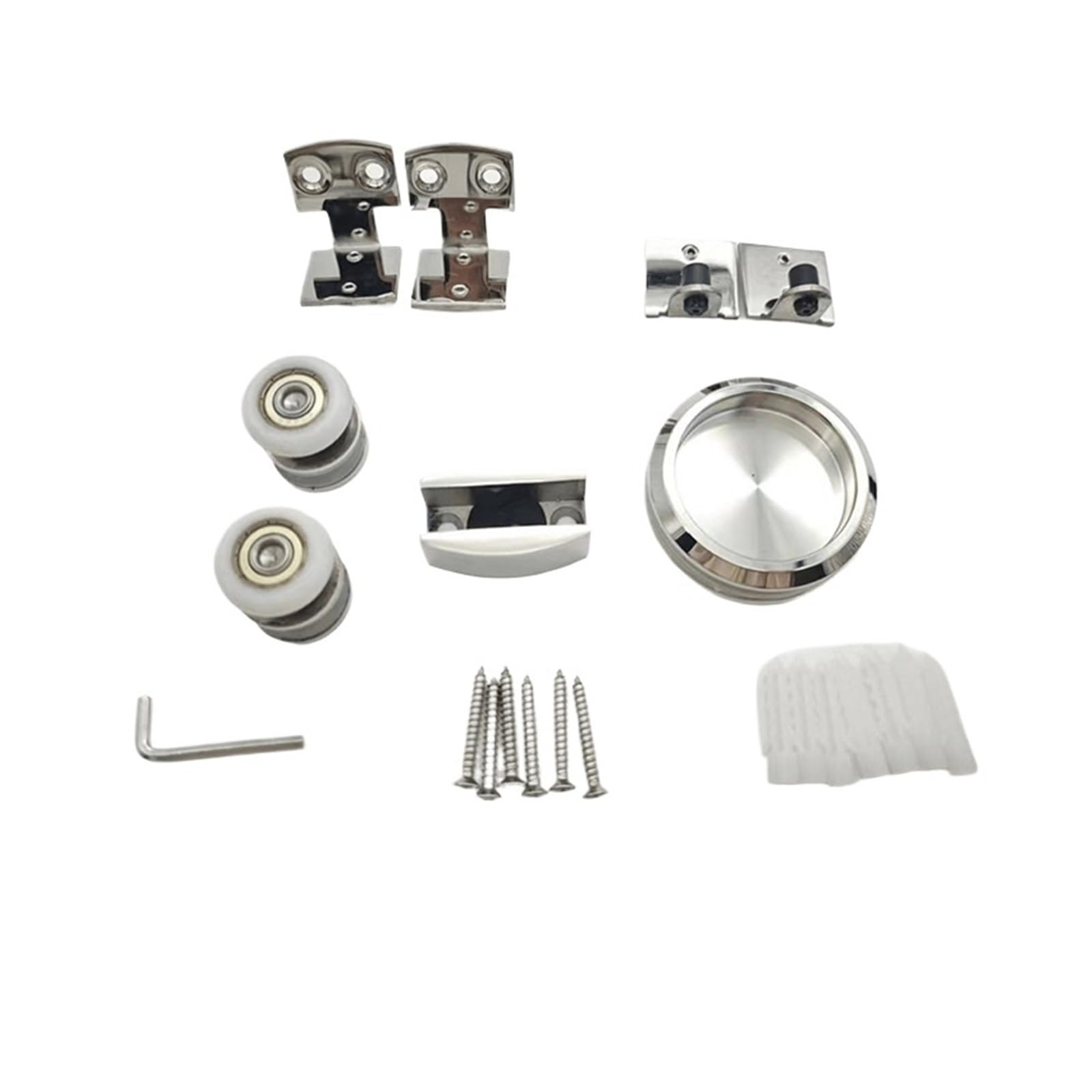 Shower Enclosure Sliding Door Pulley Kit Hardware & Barn Hangers,Smooth Gliding
