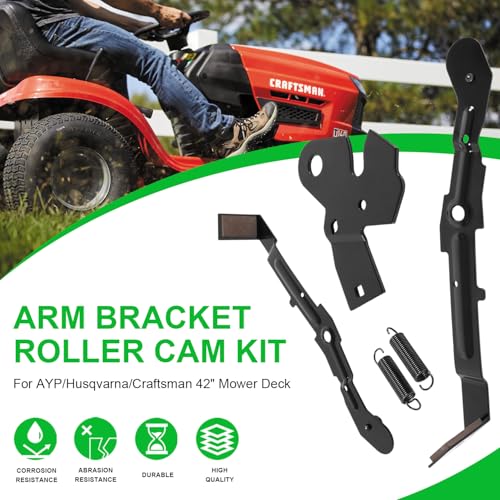 Deargooday Arm Bracket Roller Cam Kit Fit for AYP/Husqvarna/Craftsman 42" Mower Deck LT1000 LT2000 532151785 184907 131335 155046 - Image 3