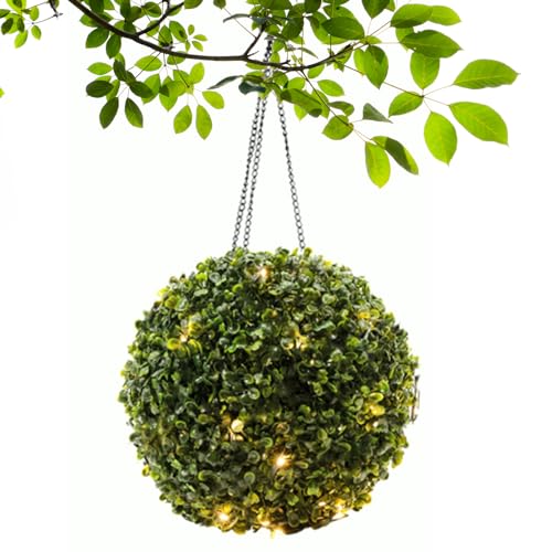 Boules topiaires artificielles : buis vert lumineux sans arrosage ni taille