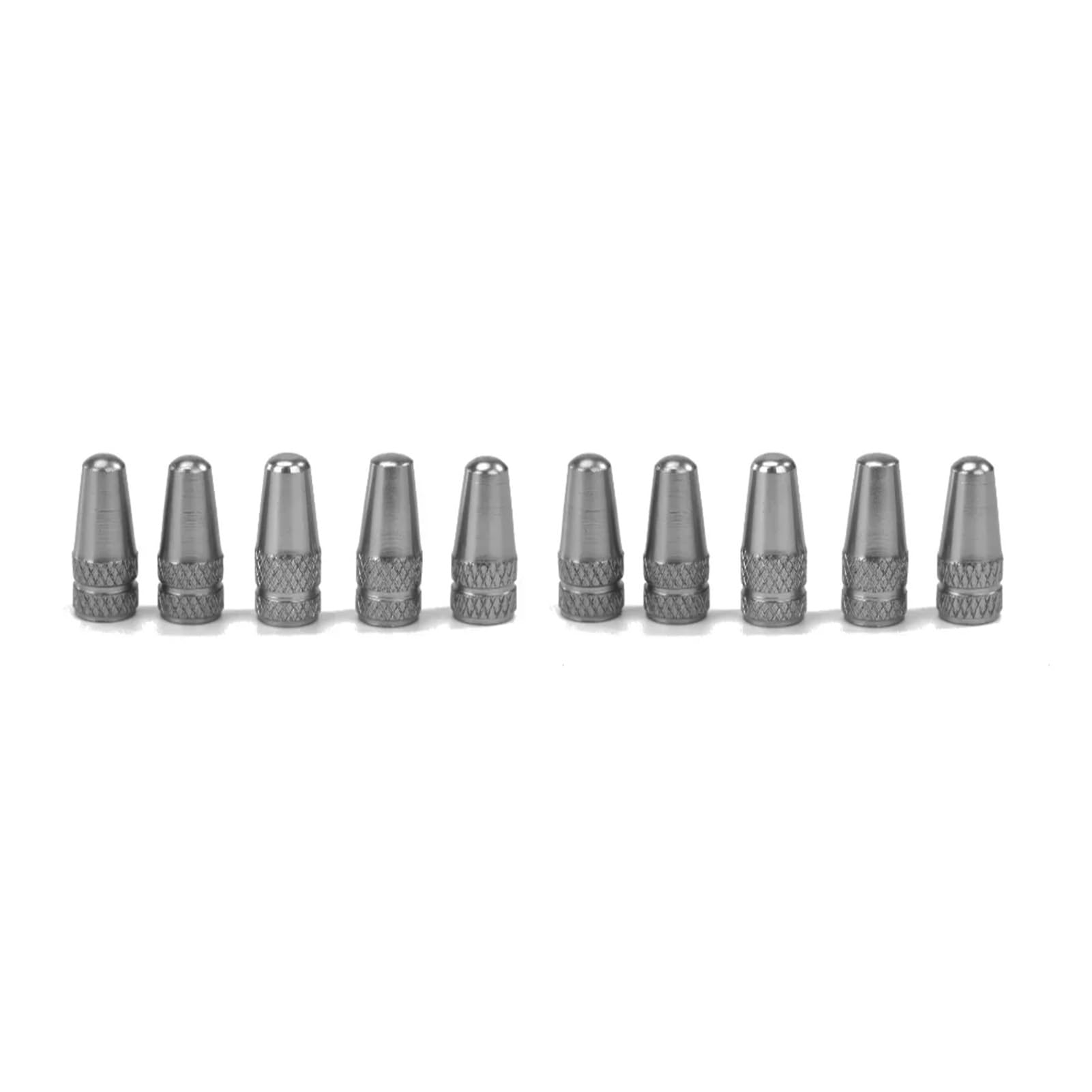 Dymkie 10Pcs Titanium 5/10Pcs Bicycle Tire Valve Cap Aluminum High Pressure Caps For Presta Valves Colorful Bike Tyre Cap Mtb Bike(10Pcs Titanium)