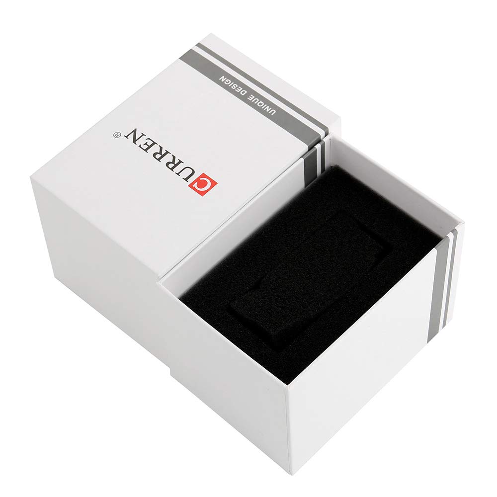 Honeytecs Watch Box Gift Box Built in Sponge Watches Square Packing Boxes Accessories for Men Women (White, 4.3 * 3.0 * 2.8 inch)