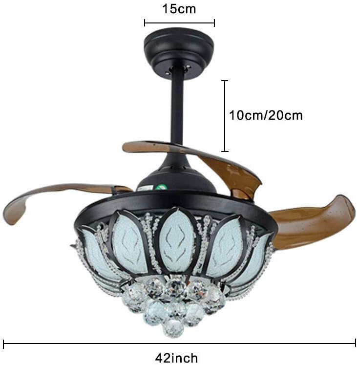 🔥 Cаѕhbасk uр tо 70% Invisible Ceiling Fan Light with Remote Control Retractable Blades Crystal Chandelier Fan Light for Livingroom Bedroom Home (42 inch) 🔥 Crаzу Dеаlѕ Invisible Ceiling Fan Light with Remote Control Retractable Blades Crystal Chandelier Fan Light for Livingroom Bedroom Home (42 inch)