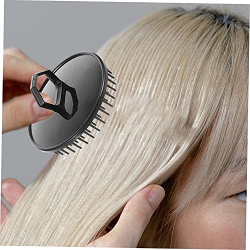10pcs Shampoo Brush Body Massager Scalp Brush Dandruff Flat Body Scrubber Head Small Scalp Massager Travel Hair Brush Cutlery Holder Hair Wash Brush Hair Exfoliator Plastic Black4
