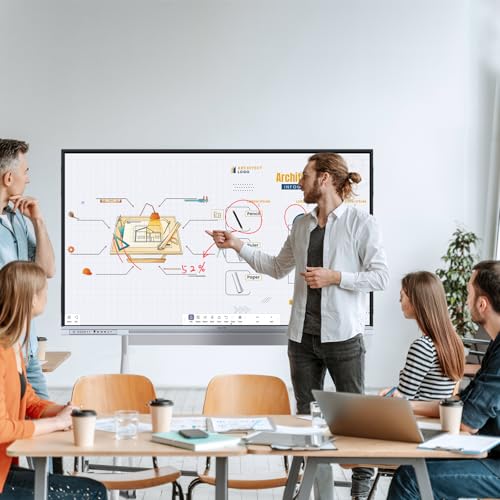 Image of 65-Inch Smart Board with Dual System, Google EDLA-Certified Android 14 and Windows 11 Pro