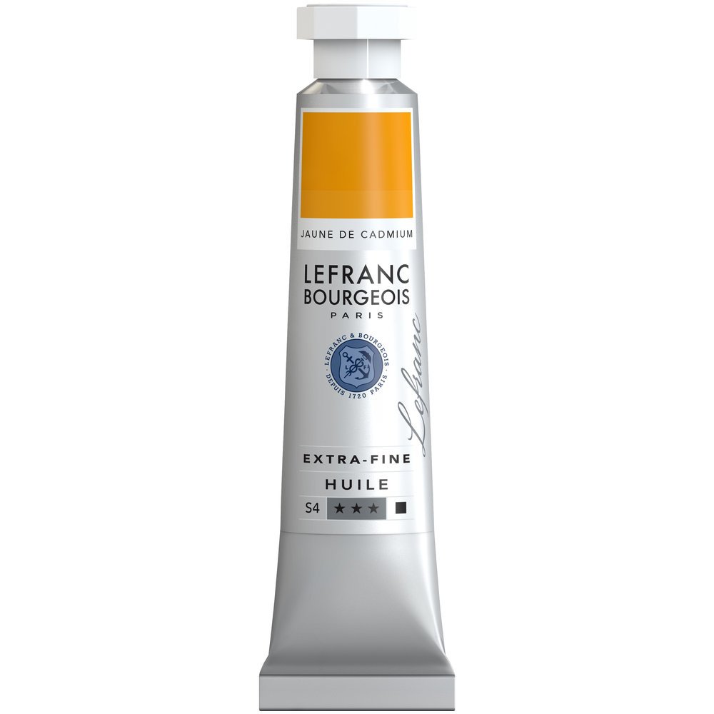 Lefranc Bourgeois 404926 extra feine Ölfarbe in Künstlerqualität aus hochwertigen Pigmenten, lebendige Farben, hohe Lichtechtheit, 20ml Tube - Kadmiumgelb