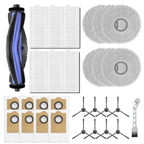 Für Lefant Für M3 Roboter Staubsauger Zubehör Kit, Hauptbürste Seitenbürsten Filter Mop Tücher Staubbeutel Reinigungswerkzeug Set, Tierhaarpflege Zubehör Bundle (B)