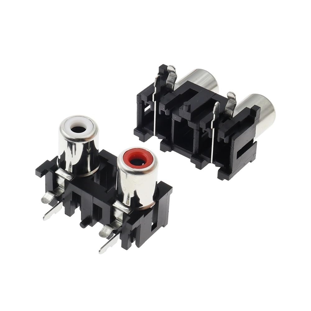 TSIOHKBS 100PCS AV2-8.4-45 Audio Accessories AV2 Hole 4Pin Horizontal Pin Seat PCB Welding Type Audio and Video Seat