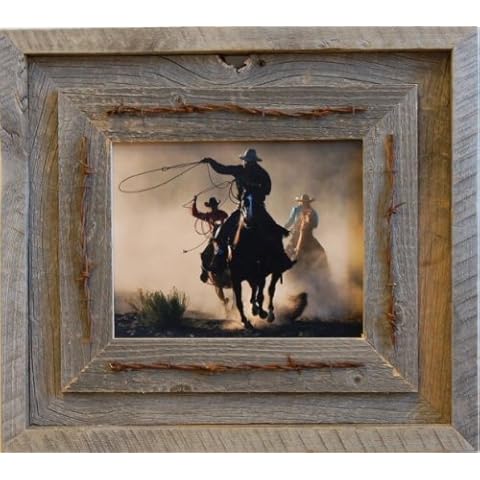 Wrangler Barnwood Frame with Barbed Wire (8x10) Cover