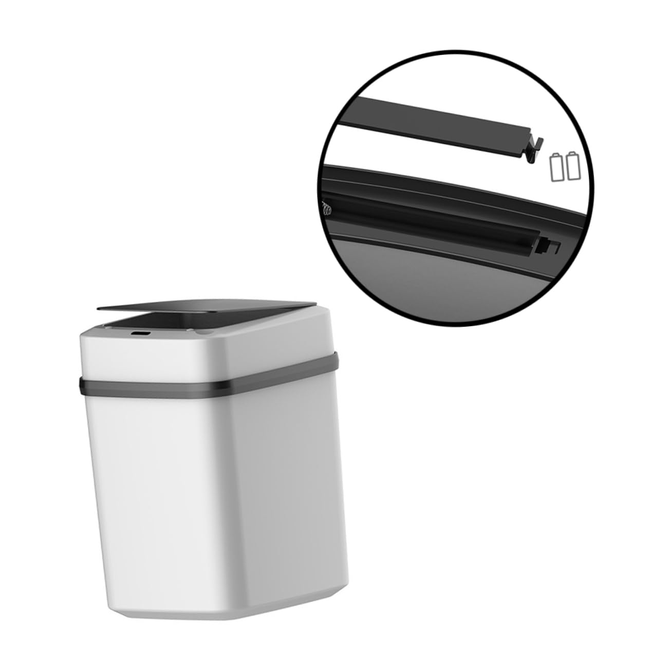1pc Automatic Sensor Trash Can Bin Motion Detector -Saving Design for Kitchen and Bathroom Use Battery Operated Batteries Not Included