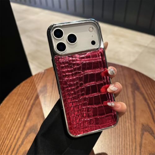 Coque iPhone 13 Pro Max similicuir rouge élégante et antichoc