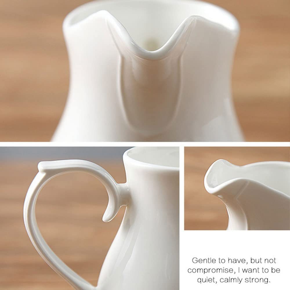 Barco de salsa fácil de verter Gravy Boats Leche Jugs Carne de res Filete Jugo Cubo Bucket Sauce Placa Vajilla Accesorios de Café para servir aderezo para ensaladas, caldo, pimienta negra ( Size : L )
