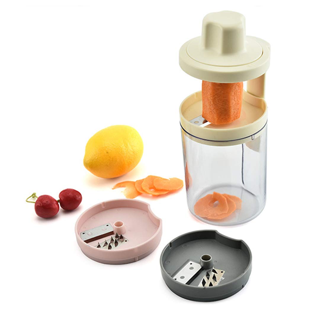 Vegetable Spiralizer 3 in 1 Handheld Vegetable Slicer Food Cutter Heavy Duty Spiral Slicer with 3 Interchangeable Blades Zucchini Noodle &Veggie Pasta &Spaghetti Maker for Low Carb/Gluten-Free Meals