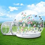 10FT Inflatable Bubble House Dome for Kids, Clear PVC Inflatable Bubble House Tent with...