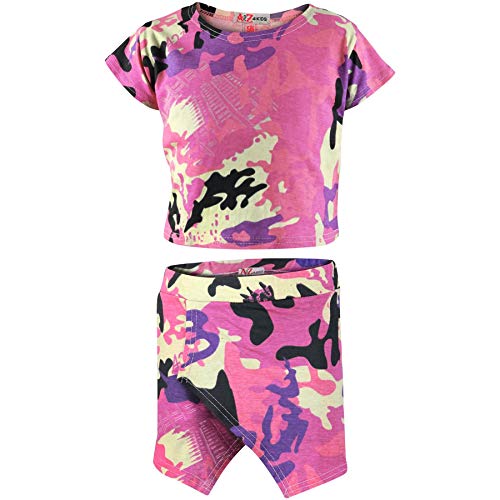 Skorts fille rose 9-10 ans pour les sorties d'été en crop top