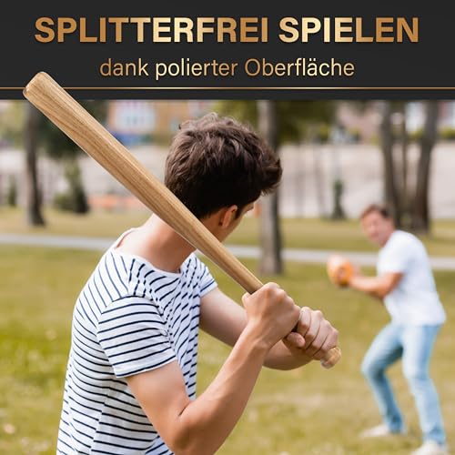 HELDENWERK® Baseballschläger aus Holz oder Aluminium 31 Zoll extra robust – Ansicht 6