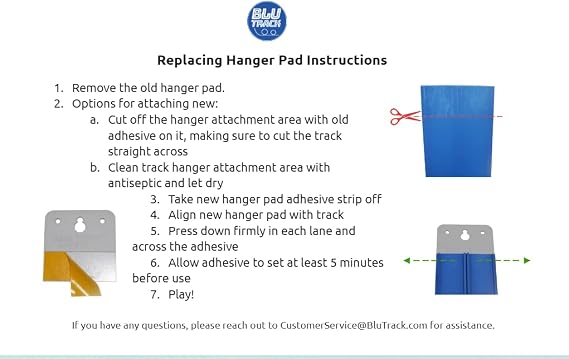 Blu Track Replacement Premium Hanger Pad