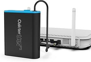 Oakter Mini UPS Basic for WiFi Router Broadband Modem | Supports 12V-2A Routers. Backup Upto 3 Hours | WiFi Router UPS...