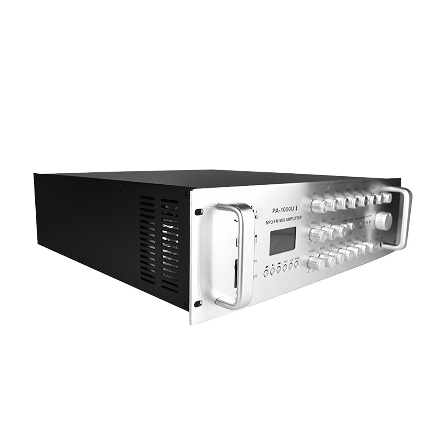 Amplificateur Audio Stéréo Numérique, Amplificateur De Puissance Bluetooth Audio Professionnel Avec 3 Entrées Microphone, Contrôle Indépendant Du Volume Sur 8 Zones Pour Centres Commerciaux/hôtels