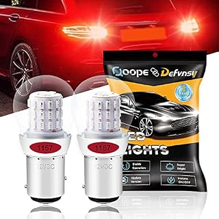 DEFVNSY - Pack of 2 - Red 1157 BAY15D P21/5W Extremely Bright 2057 2357 7528 LED Light 3014 39 SMD Car Replacement Bulbs For Brake Stop Tail Light bulbs - 12V DC