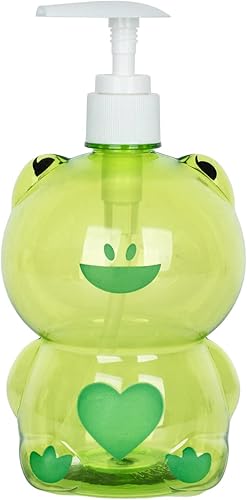 Dispensador de jabón de manos, dispensador de jabón de rana de plástico para niños, botella de desinfectante líquida, dispensador de encimera de