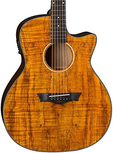 Dean AXS Exotic Cutaway Acoustic-Electric Guitar, Spalt Top