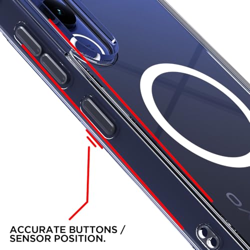 Image of Pikkme Back Cover for Vivo V70 FE 5G Mag-Safe Shockproof PC + TPU Protective Case Magnetic Support Bumper Case (Transparent Mag-Safe)