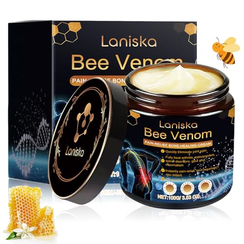 Crema de Veneno de Abeja y Cúrcuma para Dolor Articular y Muscular - Alivio Rápido con Efecto Calor, 100% Natural, 100g