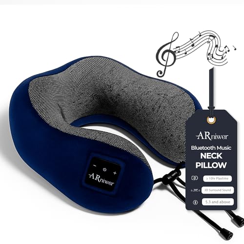 Almohada espuma viscoelástica ajustable azul 4.5x11x9.5 cm miniatura 1
