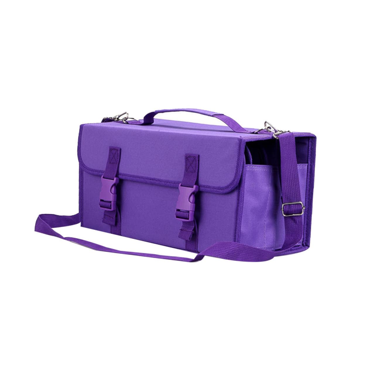 Borsa Porta Pennarelli Scomparti con Cerniera e Tracolla Custodia Resistente per Penne e Accessori Adatta Tavolo o Armadietto