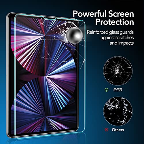 Esr Screen Protector For Ipad Pro 11 Inch (2022/2021/2020, 4Th Gen/3Rd Gen/2Nd Gen) With Camera Lens Protector, Tempered-Glass Film, Fingerprint And Scratch Resistant, Face Id Compatible, 2 Pack #TOP4