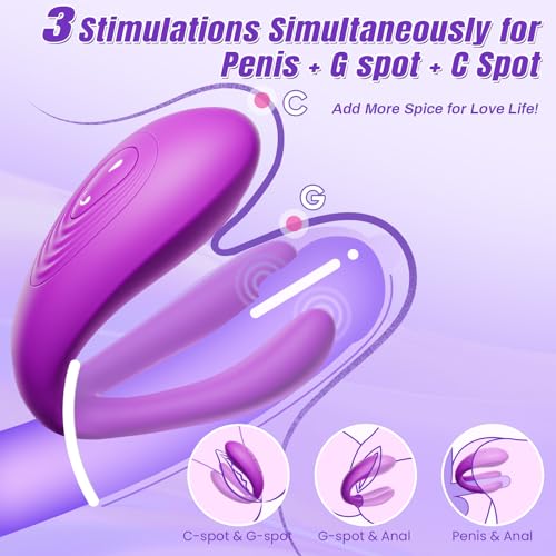 Image of Adult Sex Toys Wearable Vibrator - BIG SHOCKED Remote Control Vibrator Couples Female Women Sex Toy Penis Clitoral G Spot Vibrator with 10 Powerful Vibrations Double-Ended Dildos Sex Machine