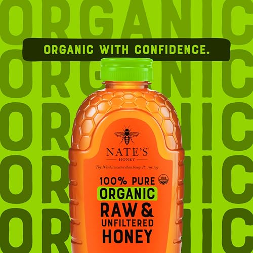 Nate's Organic 100% Pure, Raw & Unfiltered Honey - USDA Certified Organic - 32oz. Squeeze Bottle - Image 5
