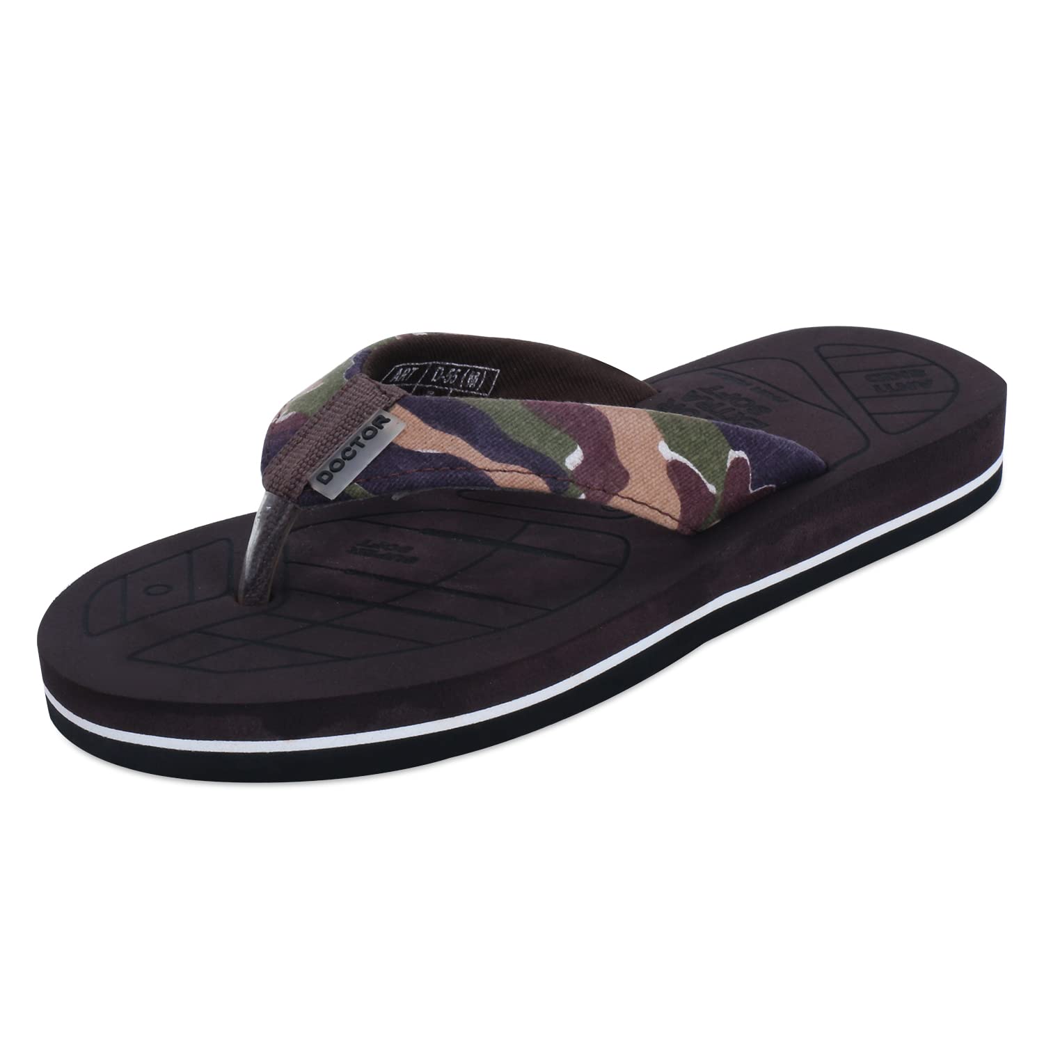 DOCTOR EXTRA SOFT Mens Camo Care Orthopaedic and Diabetic Adjustable Strap Super Comfort Flipflops and House Slippers for Men’s and Boy’s D-55 (Brown, numeric_7) (B0BLFR41NK) Amazon Price History, Amazon Price Tracker
