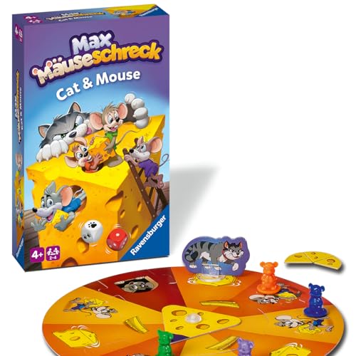 Ravensburger 22466 - Max Mäuseschreck- Katz & Maus Spiel für Kinder ab 4...
