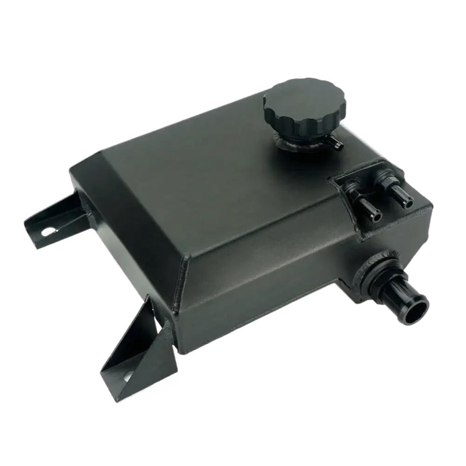 Pasuje Do Ford Falcon BA-BF 6CYL V8 XR6 XR8 FPV Aluminiowy Polerowany Zbiornik Przelewowy Płynu Chłodzącego Butelka Na Wodę Zestaw zbiornika rozprężnego(Black)