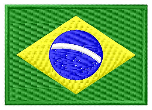 Bandera Brasil Parche Brasil Aufnäher parche Bordado brodé patche écusson Toppa ricamata