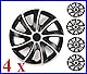 Radzierblende Quad schwarz/Silber 17 Zoll 4er Set