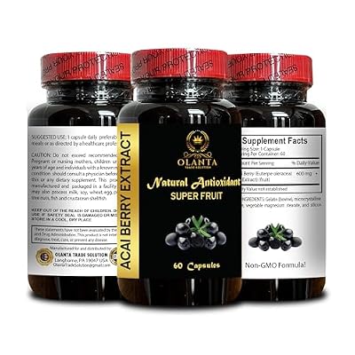 ACAI Berry Extract - Antioxidants Capsules with Acai Berry Immune Booster, Nitric Oxide Superfood, Supports Energy Pills - 1 Bottle 60 Capsules