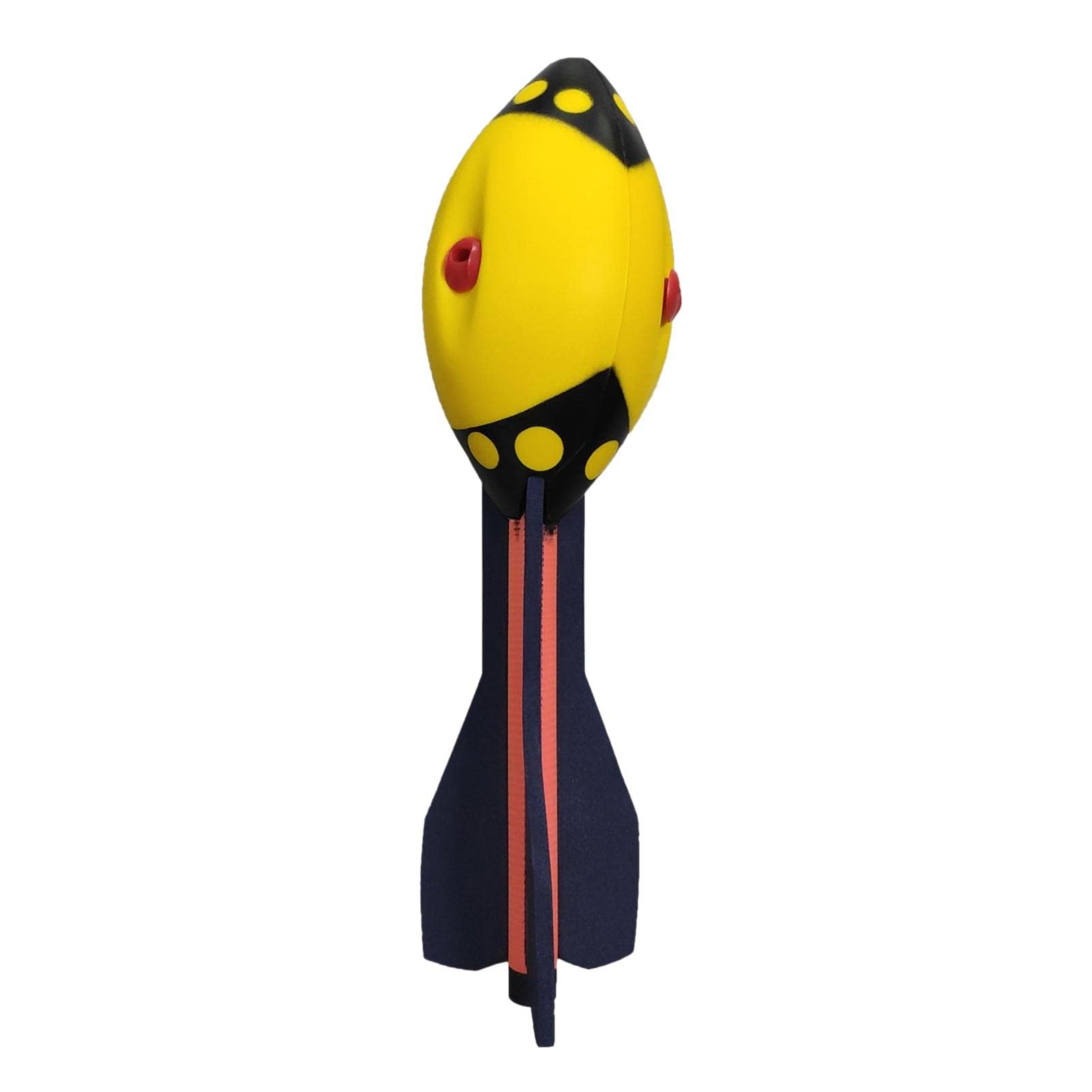 Throwing Rocket Ball Classic Long Distance Foam Rocket Ball Whistle Ball Flight Optimization Tail Hand Grip Indoor Outdoor Fun Gift (yellow) - Image 3
