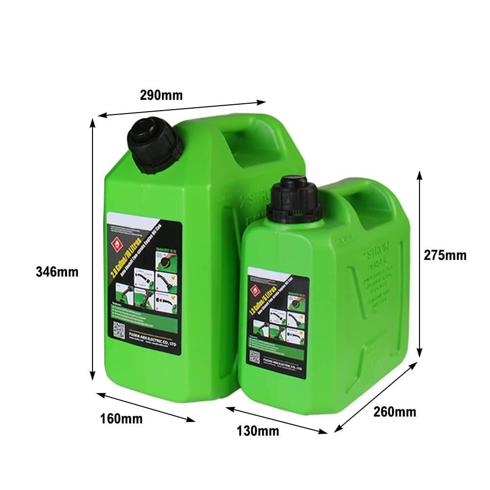URFEDA Bidon à essence de rechange 5 L/10 L avec tuyau verseur