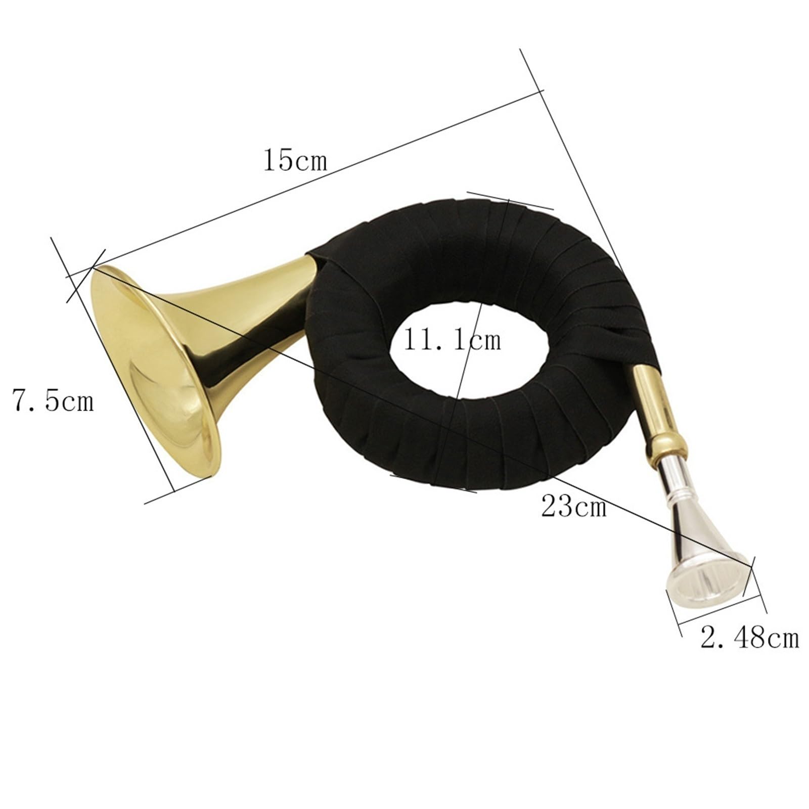 Corno Francese Strumento Musicale Strumento A Fiato In Ottone Sib Corno Francese Dorato Con Supporto(A)