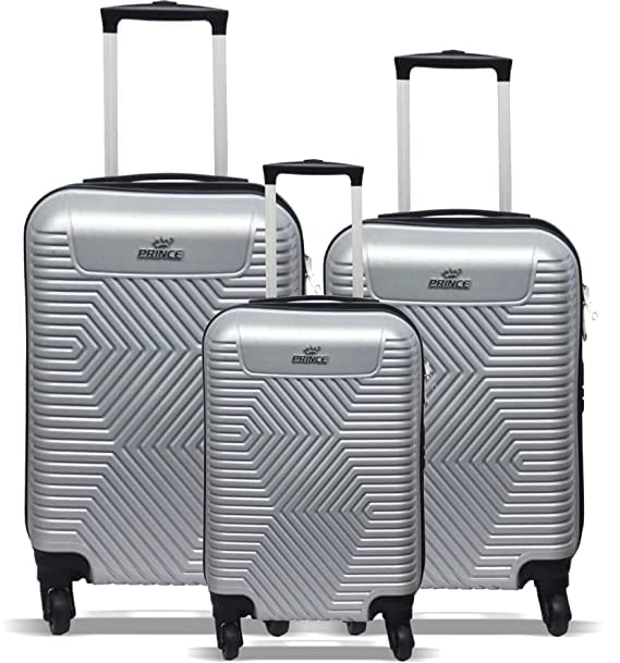 JP Enterprise Aryan Polypropylene Set of 3 Small, Medium and Large Luggage - Oscar (Grey)