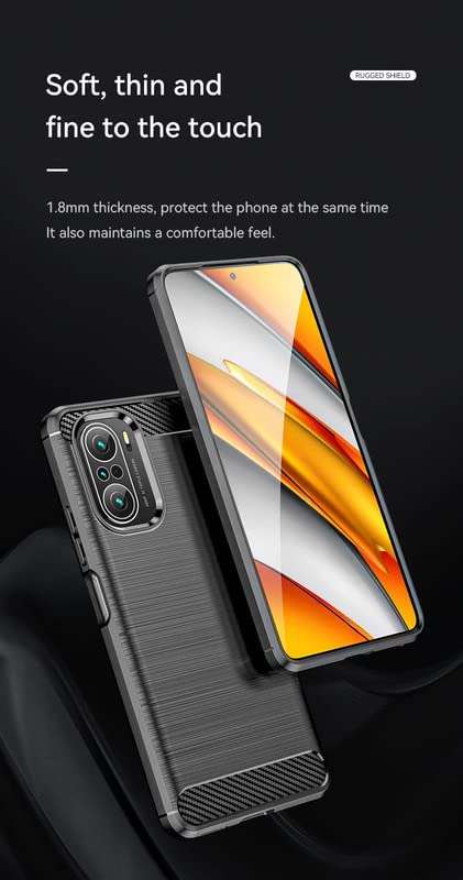 Image of NPRC Hybrid Ultra Slim Protective Case TPU Non-Slip Carbon Fiber Texture Shockproof Case Cover for Redmi 11i - Black