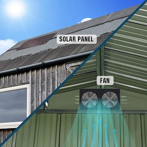 Ventilador de extracción para baño con energía solar, ventilador profesional eficiente para ático, caseta para perros, cobertizo y gallinero, 5 W miniatura 6