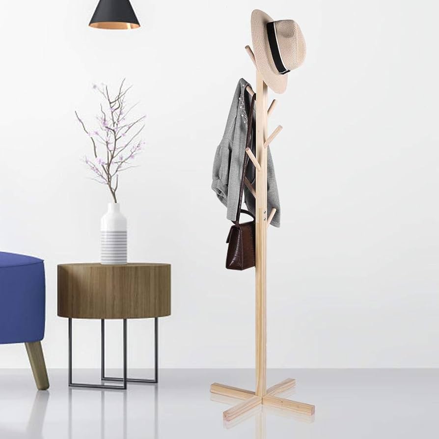 カリモク コートハンガー ポールハンガー 木製 帽子ラック ツリー カリモク コートハンガー ポールハンガー 木製 帽子ラック ツリー