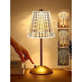 Cordless Lamp, Crystal+Dimmable+3...