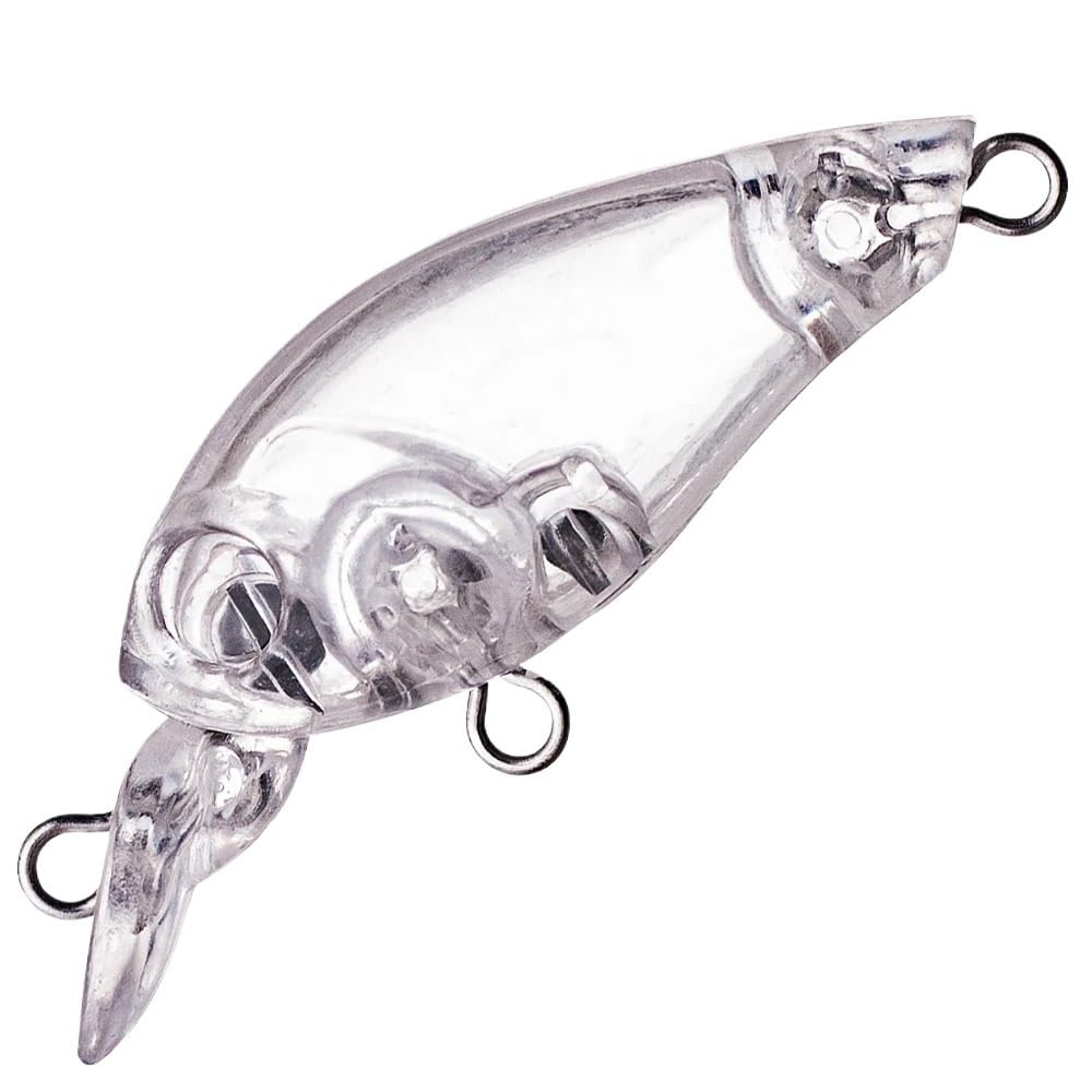 Señuelo De Pesca Pequeño De 4,5 Cm Y 2,7 ​​g, For Lubina, Perca, Lucio, Cebo Duro Transparente, Flotante, 100 Unidades, Sin Pintar