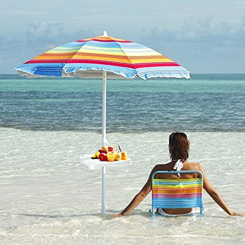 Beach Umbrella Table Tray Cup Holder Kits- 16.8" x 16.8" Plastic