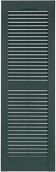 Premier Louver Exterior Decorative Shutter, 15" x 59", Heritage Green